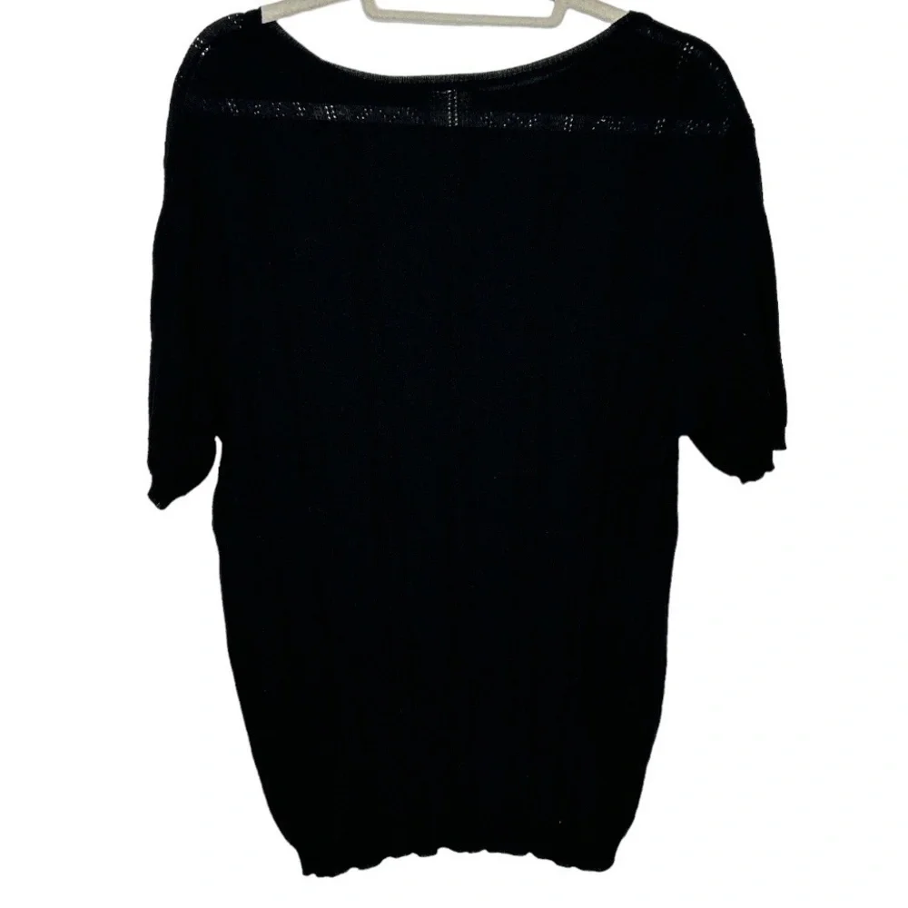 Gianni Versace Black Lace Blouse Size Large